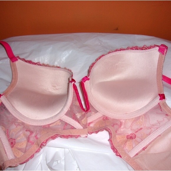 Youmita Coral Floral Embroidery Longline 34B Bra NWT - Picture 7 of 9